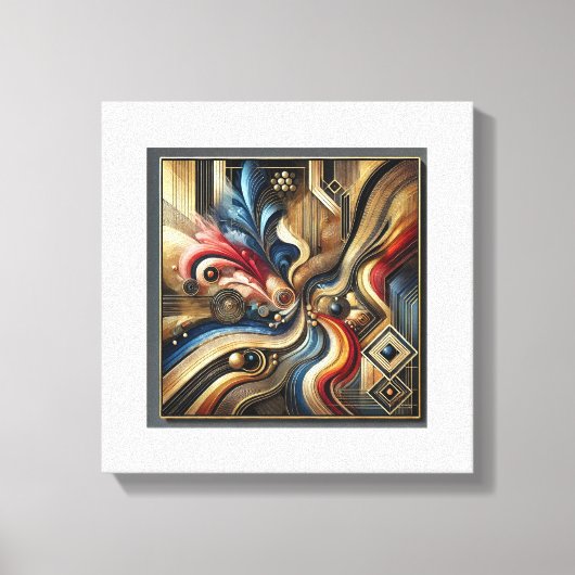 Abstract schilderij op premium verpakt canvas. canvas afdruk (Voorkant)