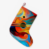 Abstract schilderij over muziek en ritten kleine kerstsok (Voorkant (Hangend))