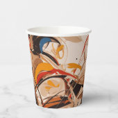 Abstract schilderij papieren bekers (Links)