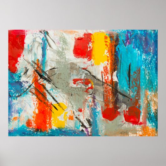 Abstract schilderij poster (Voorkant)