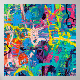 Abstract schilderij poster