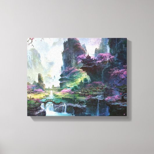 Abstract schilderij Premium Wrapped Canvas (Glans) Afdruk (Voorkant)