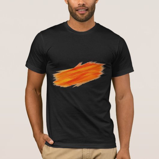 Abstract Schilderij | Retro Oranje T-shirt (Voorkant)
