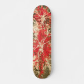 Abstract schilderij | rode splattergrunge skateboard (Voorkant)