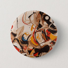 Abstract schilderij ronde button 5,7 cm