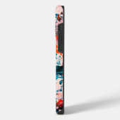 Abstract Schilderij Rood Blauw Wit Monogram Funk iPhone Hoesje (Linkerkant)