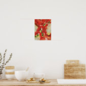 Abstract schilderij rood oranje geel textuur poster (Keuken)