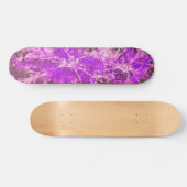 Abstract schilderij | roze splattergrunge persoonlijk skateboard (Horizontaal)