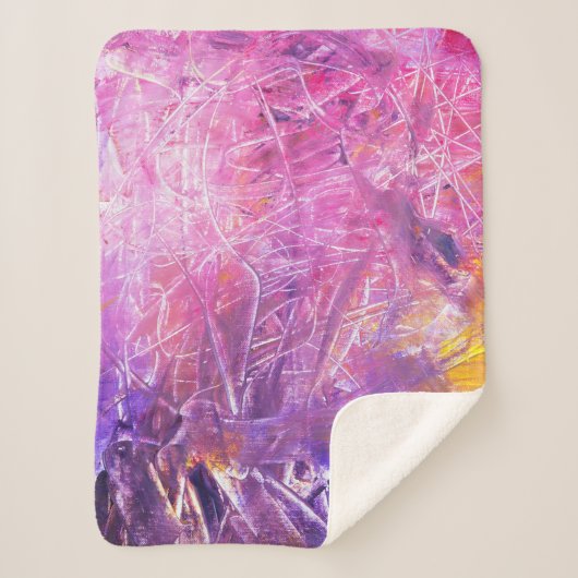 Abstract schilderij sherpa deken (Voorkant)