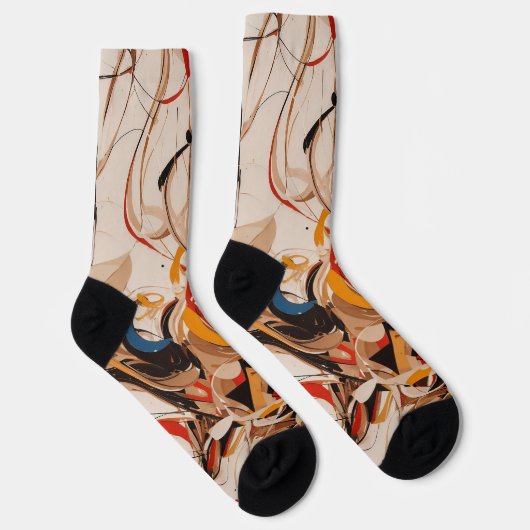 Abstract schilderij sokken (Rechts)