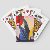 Abstract schilderij speelkaarten (Achterkant)