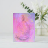 Abstract schilderij Stilleven Roze peer Briefkaart (Staand voorkant)