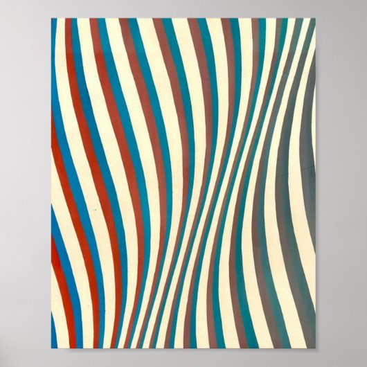Abstract schilderij van Bridget Riley Poster (Voorkant)