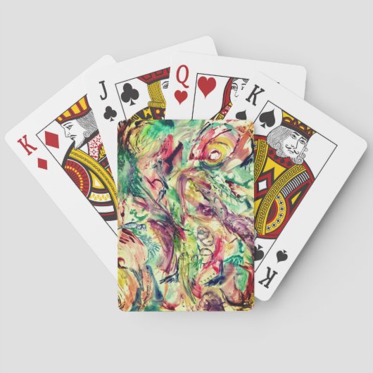 Abstract schilderij van C Mehrl Bennett voor kaart (Achterkant)