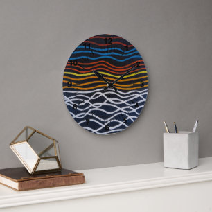 Abstract schilderij van de zeepromenade door Alfre Grote Klok