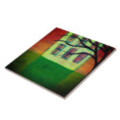 Abstract Schilderij van een Oud Huis Tegeltje (Zijkant)