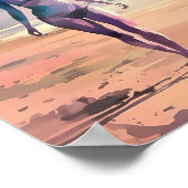 Abstract schilderij van een vrouw poster (Hoek)