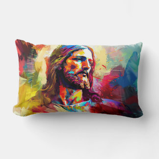 abstract schilderij van het gezicht van Jezus Kussen