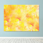 Abstract schilderij van het warme najaar 2 canvas afdruk (Insitu (Houten vloer))