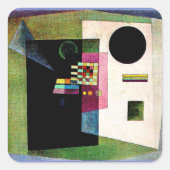 Abstract schilderij van Kandinsky, Vierkante Sticker (Voorkant)