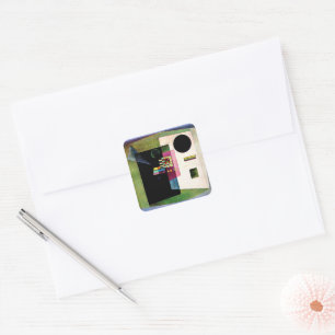 Abstract schilderij van Kandinsky, Vierkante Sticker
