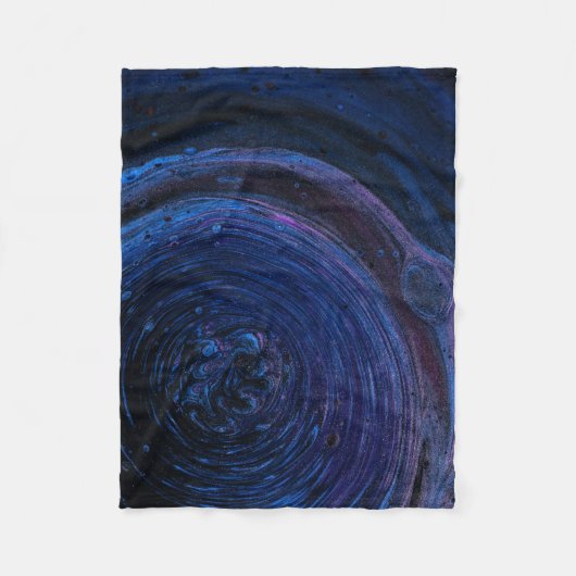 abstract schilderij van Paars en maroon Fleece Deken (Voorkant)