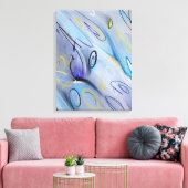 Abstract schilderij van Purpe Canvas Afdruk (Insitu (Woonkamer))