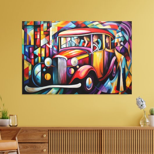 Abstract schilderij van reizigersverlichting van T Canvas Afdruk (Insitu (Woonkamer))