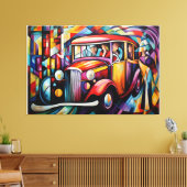 Abstract schilderij van reizigersverlichting van T Canvas Afdruk (Insitu (Woonkamer))