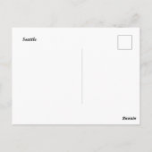 Abstract schilderij van Seattle Washington Briefkaart (Achterkant)