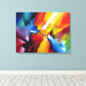 Abstract schilderij van Serdar Hizli Canvas Afdruk (Insitu (Houten vloer))