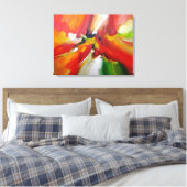 Abstract schilderij van Serdar Hizli Canvas Afdruk (Insitu (Slaapkamer))