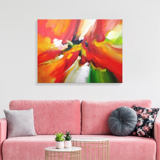 Abstract schilderij van Serdar Hizli Canvas Afdruk (Insitu (Woonkamer))