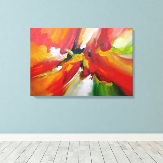 Abstract schilderij van Serdar Hizli Canvas Afdruk (Insitu (Houten vloer))