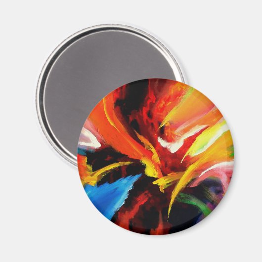 Abstract schilderij van Serdar Hizli Magneet (Voorkant / Achterkant)