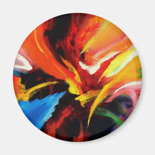 Abstract schilderij van Serdar Hizli Magneet (Voorkant)