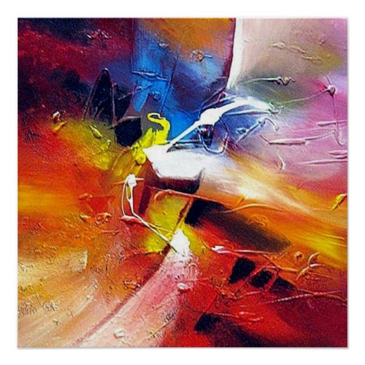 Abstract schilderij van Serdar Hizli Poster (Voorkant)