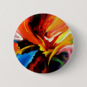 Abstract schilderij van Serdar Hizli Ronde Button 5,7 Cm (Voorkant)