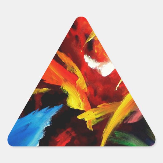 Abstract schilderij van Serdar Hizli Sticker (Voorkant)
