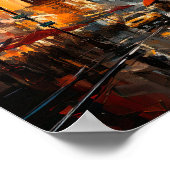 Abstract schilderij van Times Square in NYC Poster (Hoek)