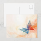 Abstract schilderij van vlinder briefkaart (Voorkant / Achterkant)