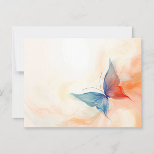 Abstract schilderij van vlinder briefkaart