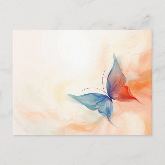 Abstract schilderij van vlinder briefkaart (Voorkant)