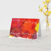 Abstract schilderij Verjaardag Kaart (Gele Bloem)