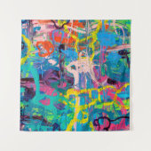 Abstract schilderij wandkleed (Voorkant (horizontaal))