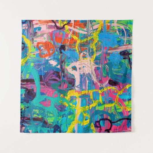 Abstract schilderij wandkleed (Voorkant (horizontaal))