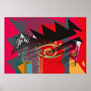 Abstract schilderij, wandkunst,  design i poster