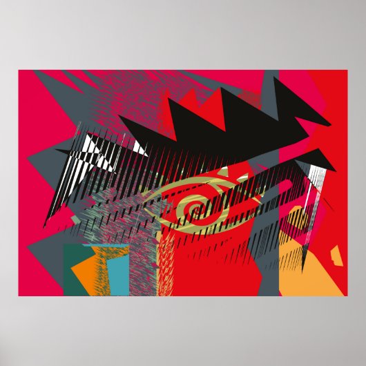 Abstract schilderij, wandkunst, design i poster (Voorkant)