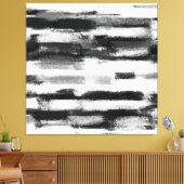 Abstract schilderij | Zwart-wit Canvas Afdruk (Insitu (Woonkamer))