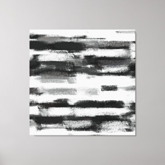 Abstract schilderij | Zwart-wit Canvas Afdruk (Voorkant)